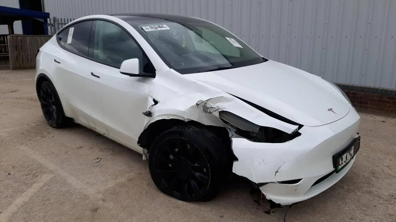 Before - Front Collision Body Repair  - Tesla Model Y