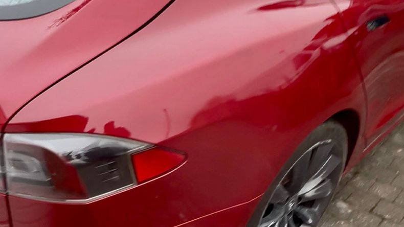 After - Rear Quarter Panel Repair - Tesla Model S