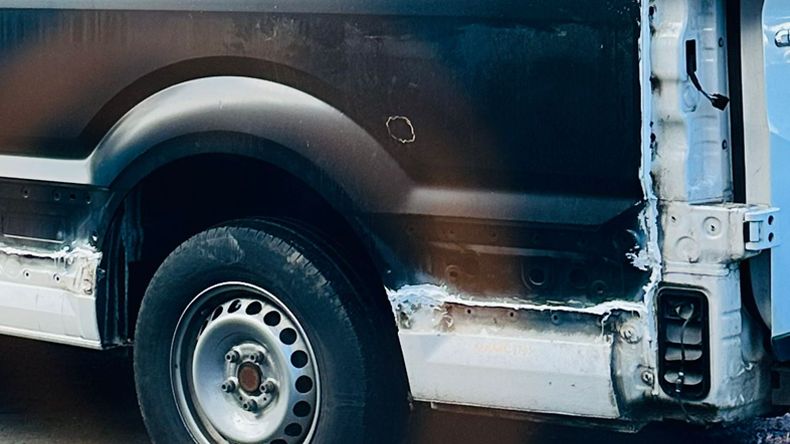 Before - Side Panel Repair & Respray - Volkswagen Crafter